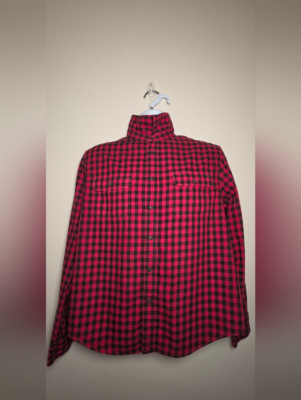 Polo by Ralph Lauren Red and Black Buffalo Check Button-Down Shirt
